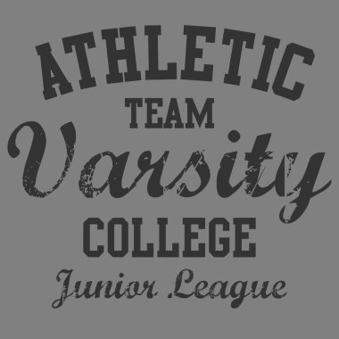 Atletik üniversite üniversite T-shirt tasarım. Sanat Tasarım.