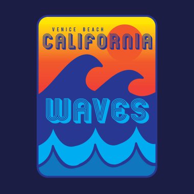 California dalgalar tipografi