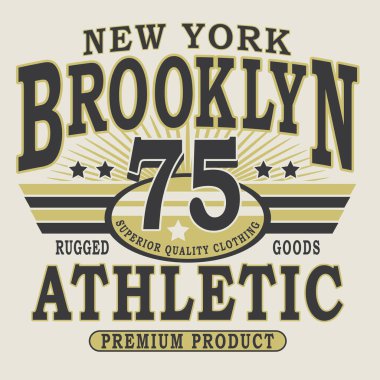 Spor atletik tipografi, t-shirt grafiği