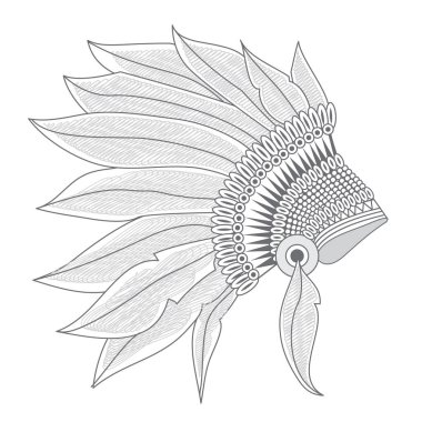 Hint headdress illüstrasyon