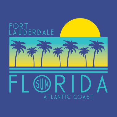 Florida Deniz sörf tipografi, t-shirt grafiği