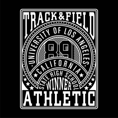 Atletik spor California tipografi