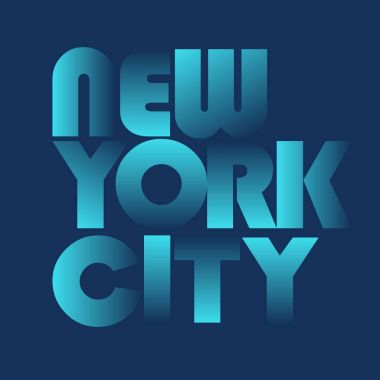New York şehri tipografisi, tişört grafikleri, vektörleri