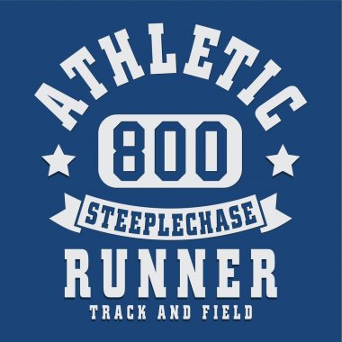 Tipografi çalıştıran atletik spor