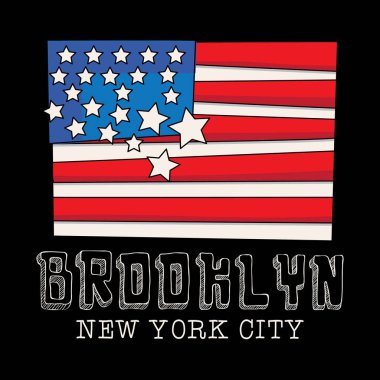 Amerika bayrağı tipografi