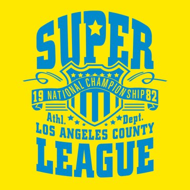 Atletik spor California tipografi