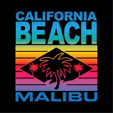 Malibu beach tipografi