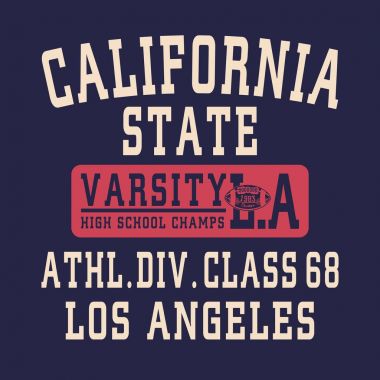 Atletik spor tipografi, t-shirt grafiği