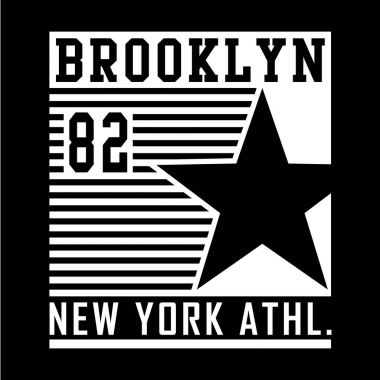 Atletik spor New York tipografi
