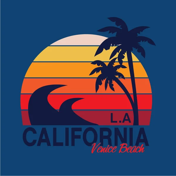 Tipografía deportiva de surf de California — Archivo Imágenes Vectoriales