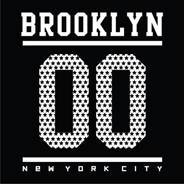 Brooklyn sport city typography, t-shirt graphic