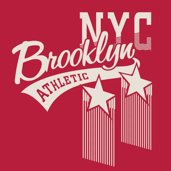 Atletisk sport Nyc typografi — Stock vektor