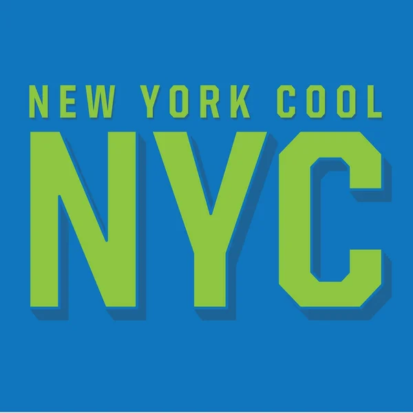 New York City Cool Typografie Shirt Afbeelding — Stockvector