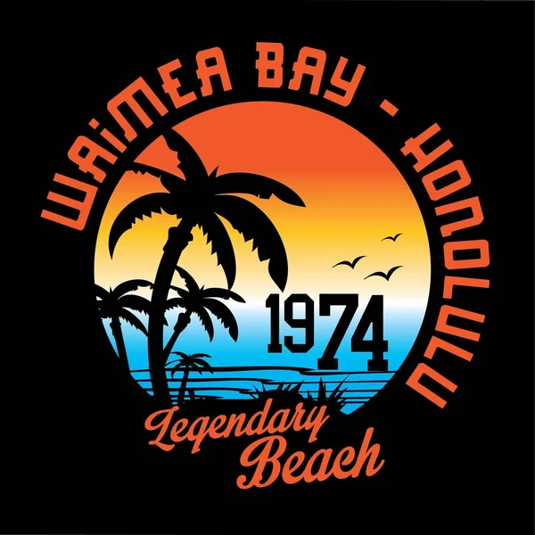 Honolulu beach tipografi