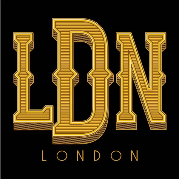 Tipografía Gold London — Archivo Imágenes Vectoriales