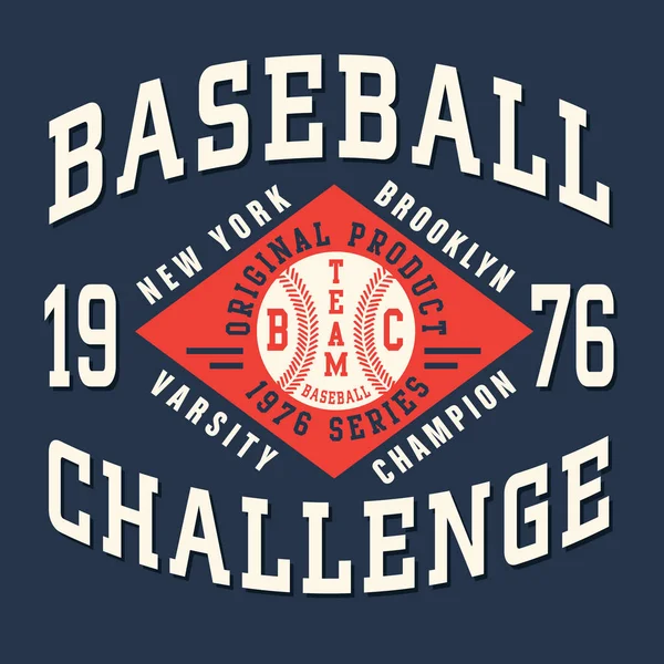 Baseball sport New York typographie — Image vectorielle