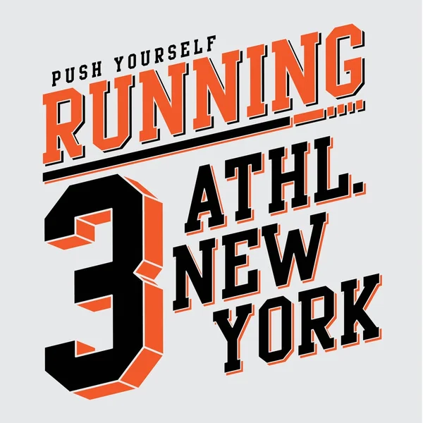 Atletisk Sport New York Typografi Shirt Grafik — Stock vektor