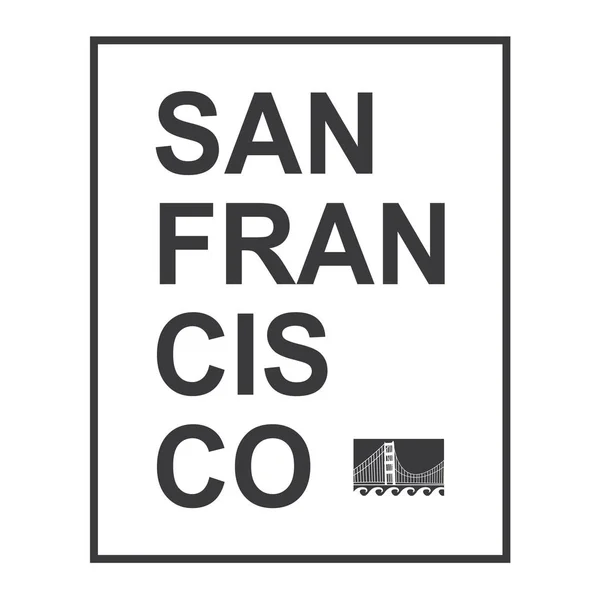 Typographie de San Francisco — Image vectorielle