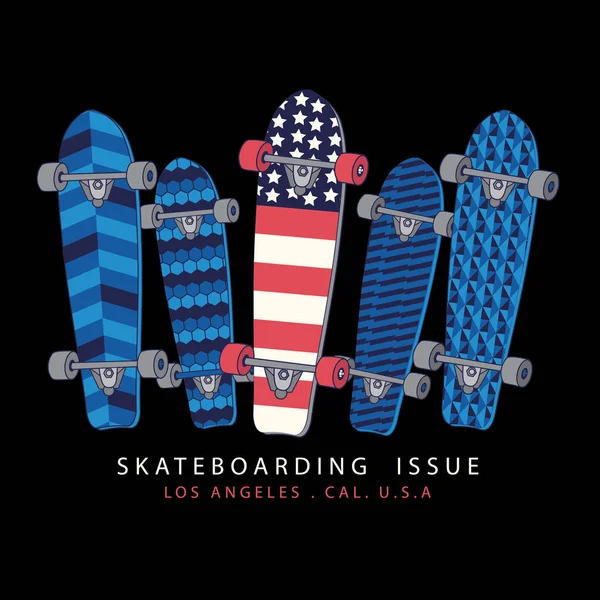 Skate board typografi — Stock vektor