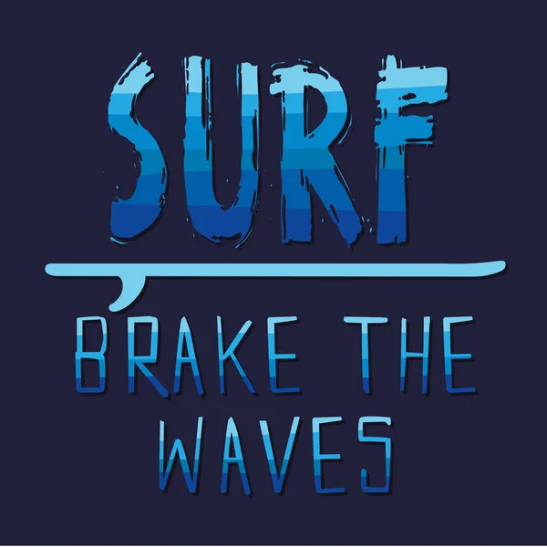 Surf typografi illustration — Stock vektor
