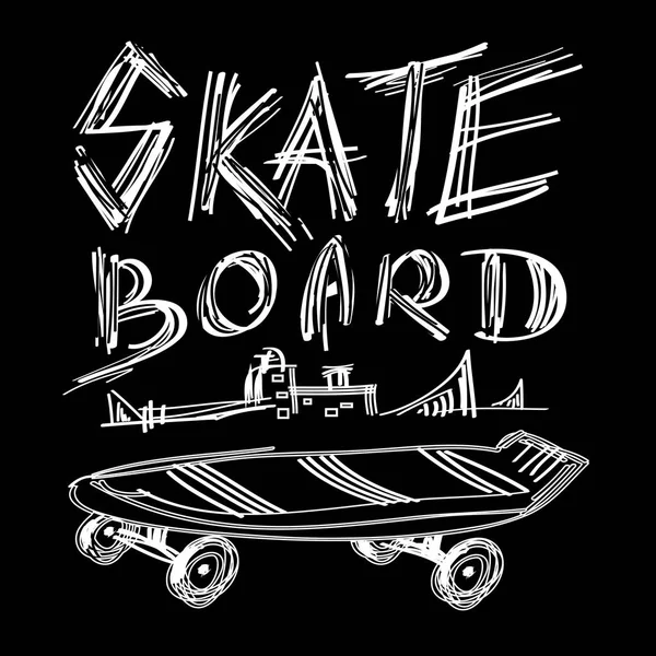 Skate pokład typografii — Wektor stockowy