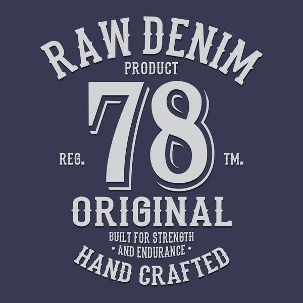 Vintage denim Typografia — Wektor stockowy