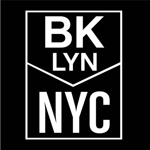 New Yorku brooklyn typografie — Stockový vektor