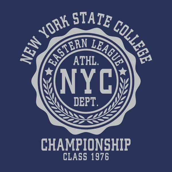 Üniversite Spor New York tipografi