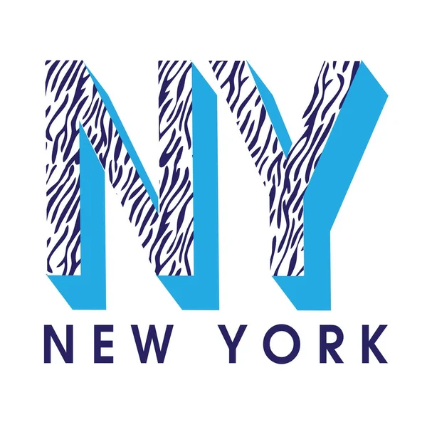Tipografía salvaje de la naturaleza de Nueva York — Vector de stock