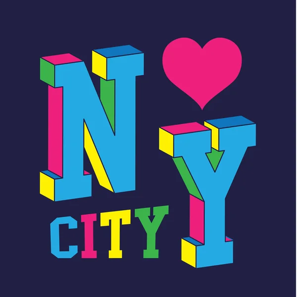 New York city liefde typografie — Stockvector