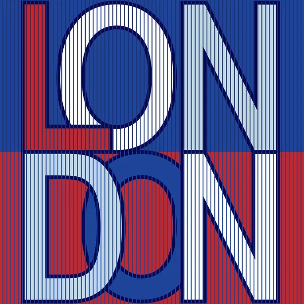 Text Design London Concept Abstract Navy Red Background Inglés Ilustración — Archivo Imágenes Vectoriales