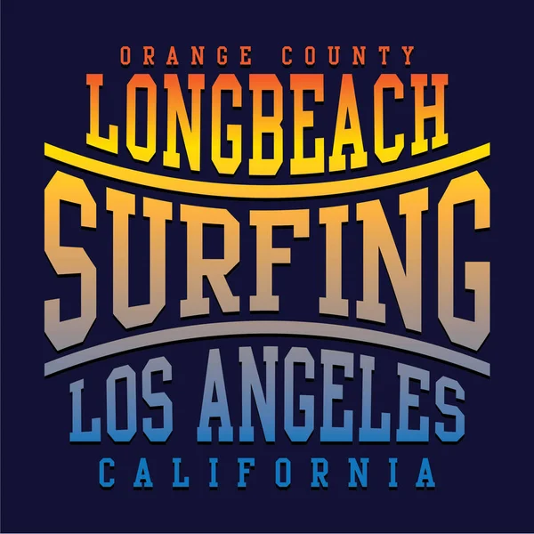 Kalifornische Surftypografie — Stockvektor