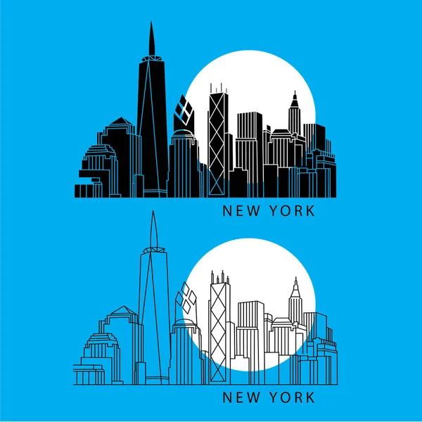 New York Illustartion Typographie Shirt Graphique — Image vectorielle