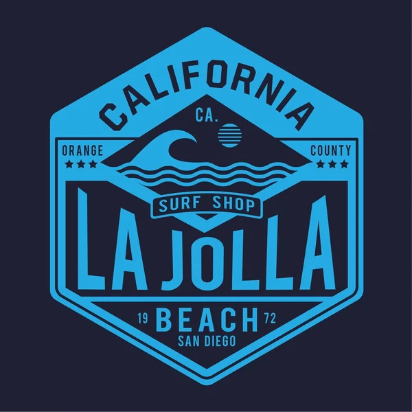 Californie surf typographie — Image vectorielle