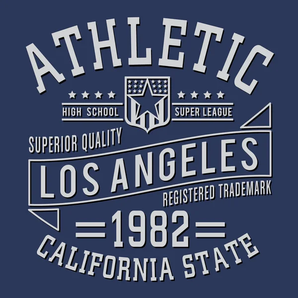 Desporto atlético Tipografia de Los Angeles —  Vetores de Stock