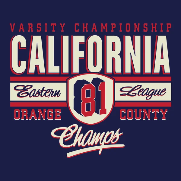 Athletic sport California typography