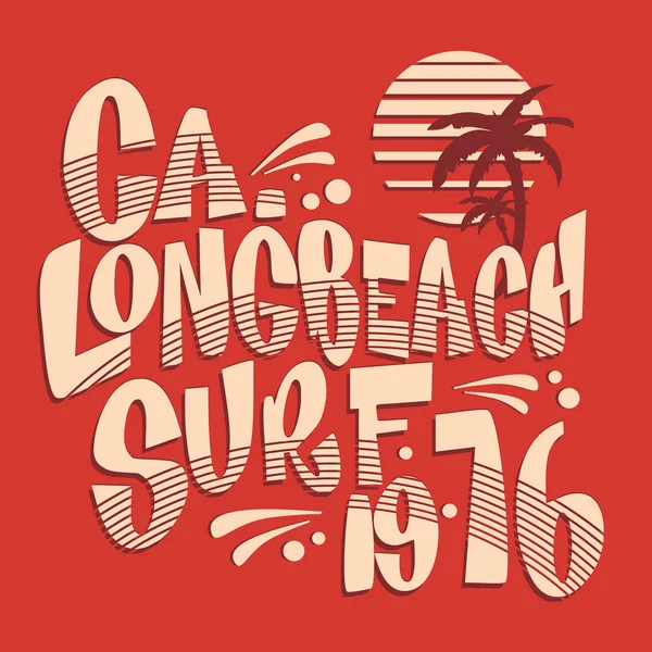 Tipografía de surf ilustración — Vector de stock