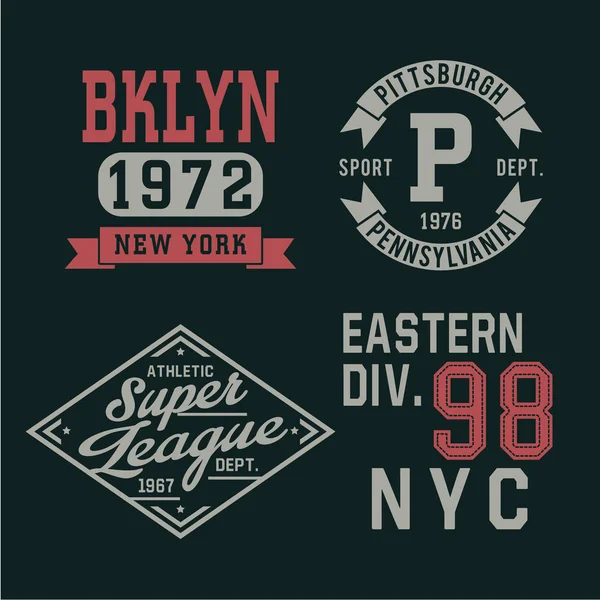 Etiket spor atletik tipografi, t-shirt grafiği
