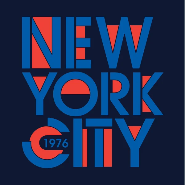 Tipografía de la ciudad de Nueva York — Vector de stock