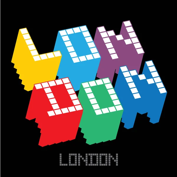Typographie couleur Londres — Image vectorielle