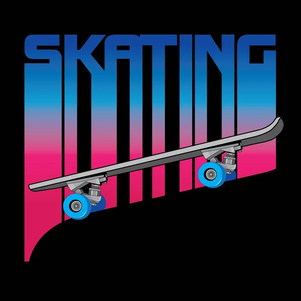 Skate board sport typografi — Stock vektor