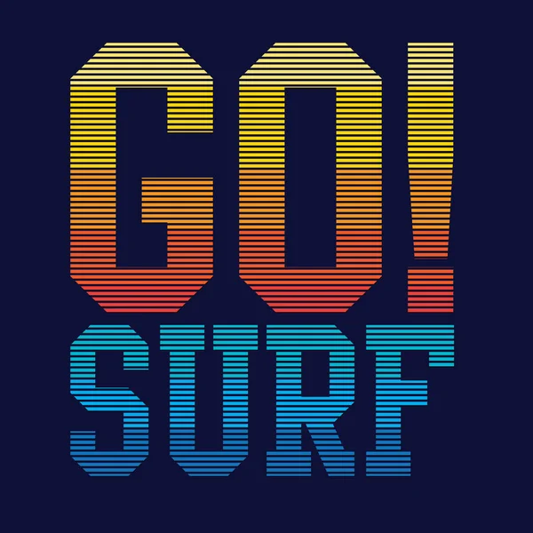 Tipografía de surf ilustración — Vector de stock