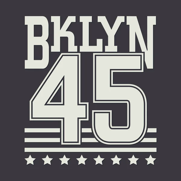 College Brooklyn sport typografie — Stockvector
