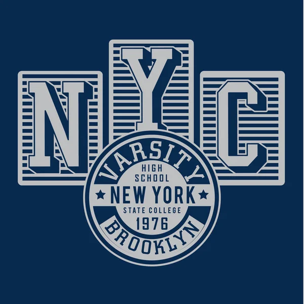 Typographie de l'école de New York — Image vectorielle