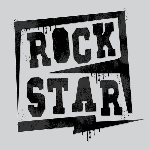 Rock Music Typography Shirt Graphic — Stock Vector