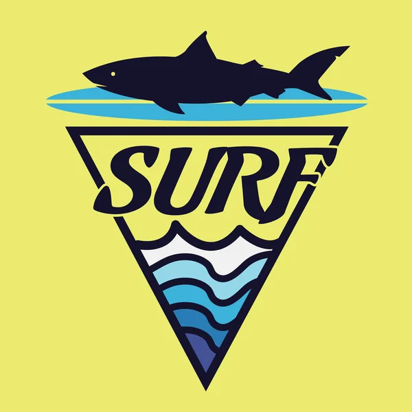 Tipografía de surf ilustración — Vector de stock