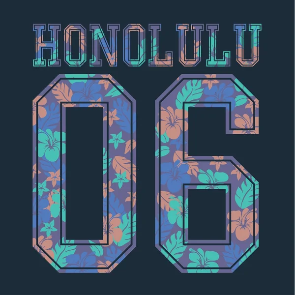Kolegium typografie Havaj — Stockový vektor