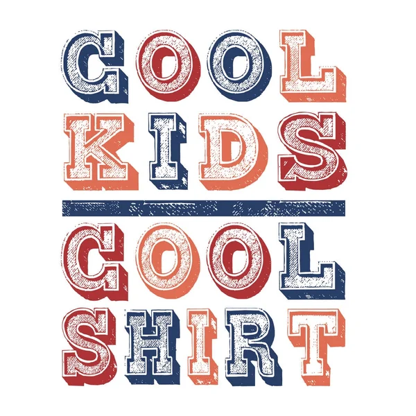 Tipografía para niños cool — Vector de stock
