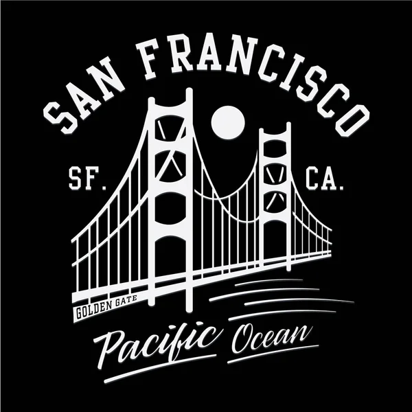 Pont de San Francisco typographie — Image vectorielle