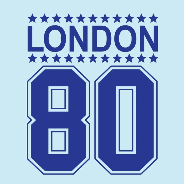 Londen atletische typografie — Stockvector